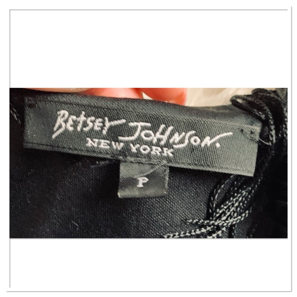 Betsey Johnson New York Vintage Fringe Slip Dress Black - Picture 8 of 8